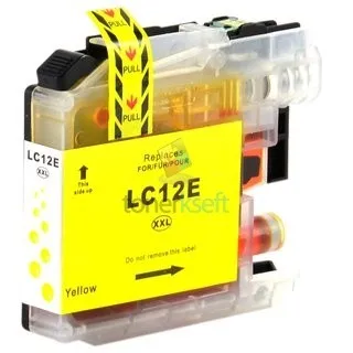 Brother LC-12E / LC12E XL Y Yellow - sárga patron chippel - 15 ml