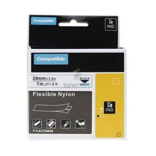 Dymo 1734524 Rhino (S0773840) - szalag 24mm x 3,5m fekete nyomtatás/fehér szubsztrát nylon flexible