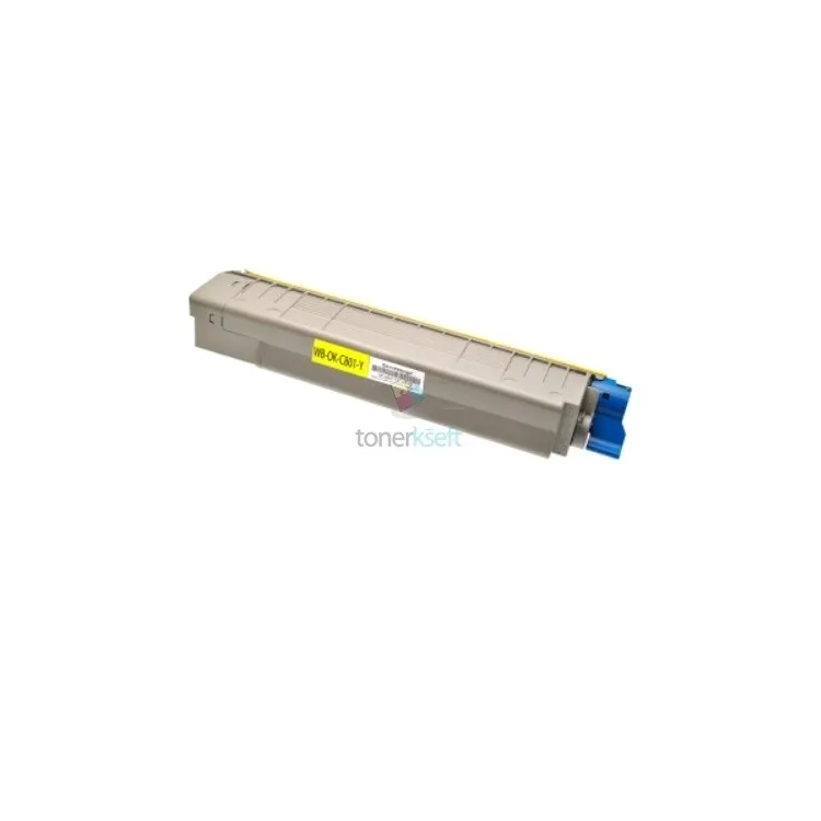 OKI 44643001 C801 / C821 Y Yellow - sárga toner chippel - 7.300 oldal