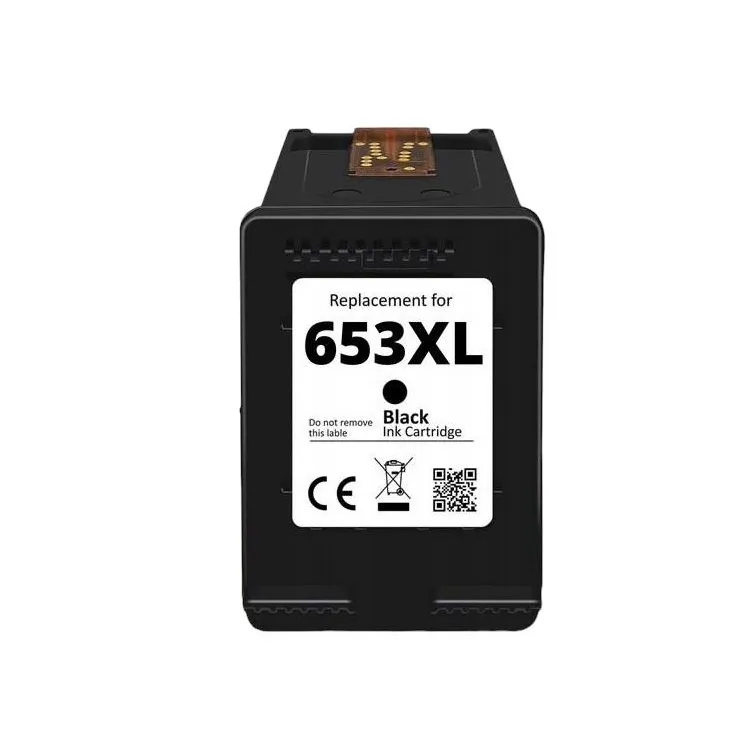 Kompatibilis HP 653 XL / 3YM75AE HP szám 653 XL BK Black - fekete patron chippel - 18 ml